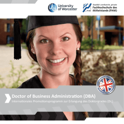 Doctor of Business Administration (DBA)