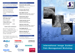 International Image Guided Pain Management Workshop