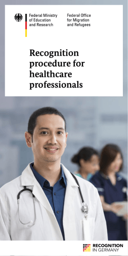 Recognition procedure for healthcare professionals