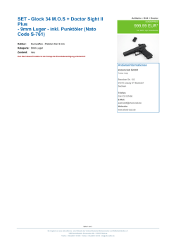 SET - Glock 34 M.O.S + Doctor Sight II Plus - 9mm Luger - inkl