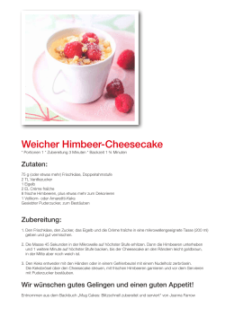Weicher Himbeer-Cheesecake