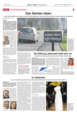 Die Stiftung Lebenszeit stellt sich vor Im Gedenken