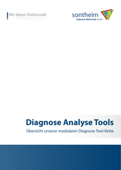 Diagnose Analyse Tools - Sontheim Industrie Elektronik GmbH