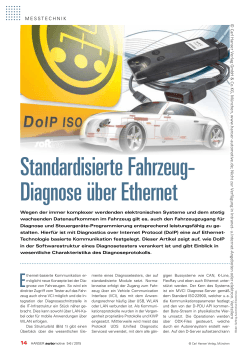Standardisierte Fahrzeug- Diagnose über Ethernet