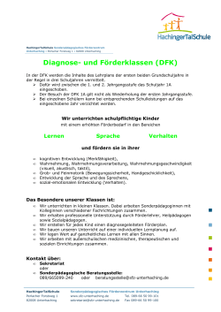 Diagnose- und Förderklassen (DFK)
