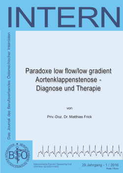 Paradoxe low flow/low gradient Aortenklappenstenose