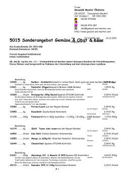 5015 Sonderangebot Gem&uuml;se & Obst & K&auml;se