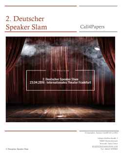 Call4Papers Speaker Slam