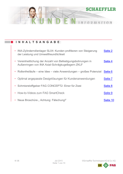 Schaeffler Kundeninformation