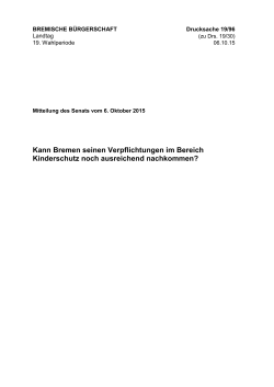 Kann Bremen seinen Verpflichtungen im Bereich Kinderschutz noch