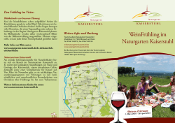 Flyer Weinfrühling 2016 - im Naturgarten Kaiserstuhl
