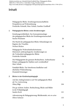 Inhaltsverzeichnis_P&auml;dagogische Blicke