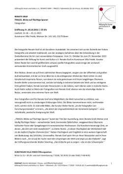 RENATE GRAF TRACES. Blicke auf fl&uuml;chtige Spuren Fotografien