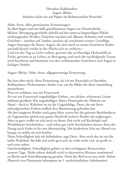 Dorothee Kuhbandner Augen: Blicke Arbeiten nicht nur auf Papier