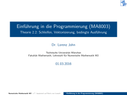 Einf&uuml;hrung in die Programmierung (MA8003)