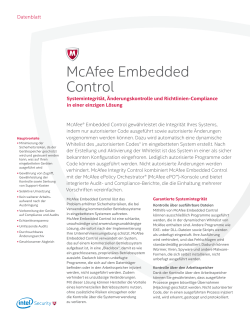 McAfee Embedded Control