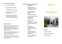 Infoheft Kindergarten