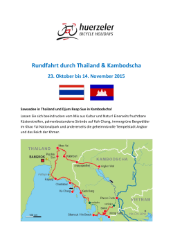 Reiseprogramm Thailand & Kamodscha 2015