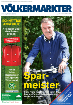 Hol dir deinen Rasenroboter im Lagerhaus Völkermarkt.
