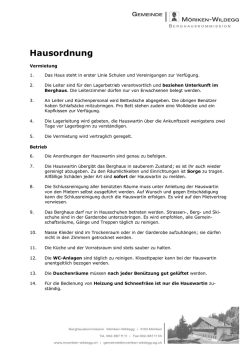 Hausordnung
