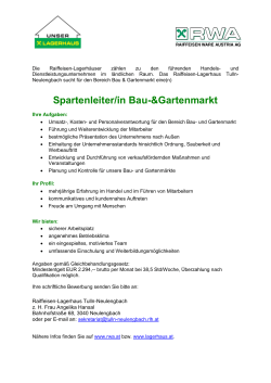 Spartenleiter/in Bau-&Gartenmarkt