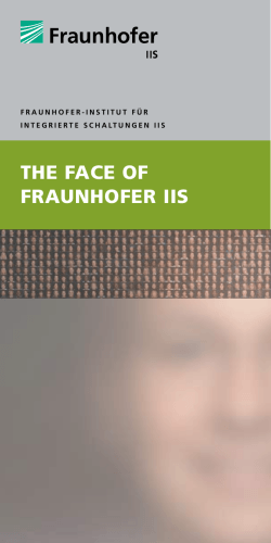 THE FACE OF FRAUNHOFER IIS