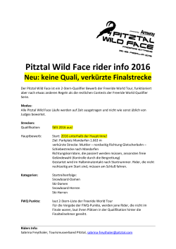 Pitztal Wild Face rider info 2016 Neu