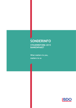 sonderinfo - BDO Austria GmbH