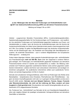 Merkblatt zu den Meldungen &uuml;ber den Stand der Forderungen und