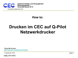 Drucken im CEC auf Q-Pilot Netzwerkdrucker