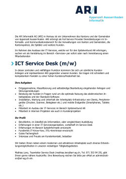 ICT Service Desk (m/w)