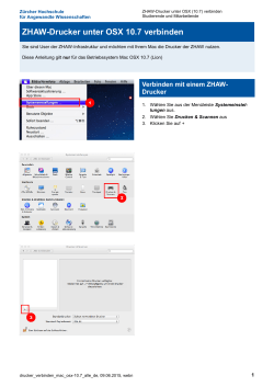 ZHAW-Drucker unter OSX 10.7 verbinden