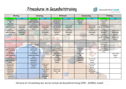 Fitnesskursplan - Rehazentrum Rainer Junge