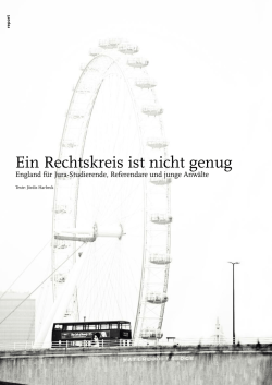 Ein Rechtskreis ist nicht genug