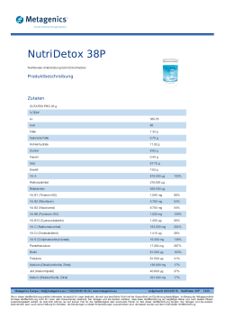 NutriDetox 38P - Metagenics Europe