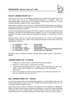 PRESSEMAPPE: „Bremen räumt auf.“ 2016
