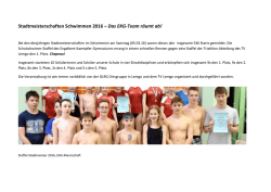 Stadtmeisterschaften Schwimmen 2016 – Das EKG