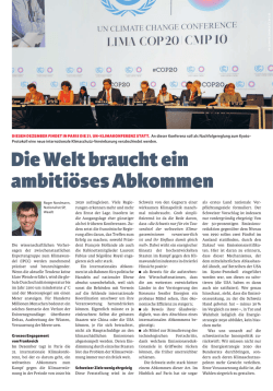 Die Welt braucht ein ambiti&ouml;ses Abkommen