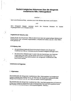 Deutsch-belgisches Abkommen über die dringende