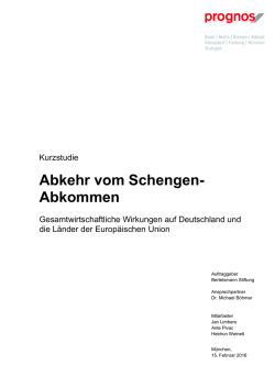 Abkehr vom Schengen- Abkommen