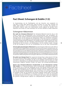 Fact Sheet: Schengen & Dublin (1/2)