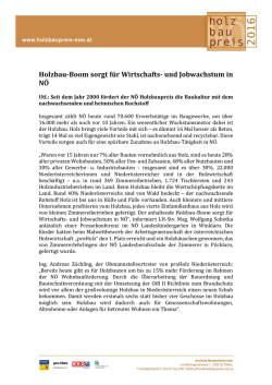 Holzbau-Boom sorgt f&uuml;r Wirtschafts