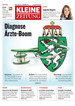 Diagnose Ärzte-Boom - Kleine Zeitung ePaper