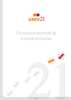 antz21-Flyer - antz21 GmbH