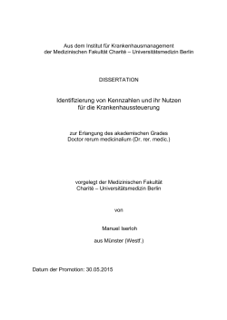 Dissertation Manuel Iserloh - Dissertationen Online an der FU Berlin
