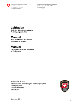 Leitfaden Manuel Manual - Schweizer Armee