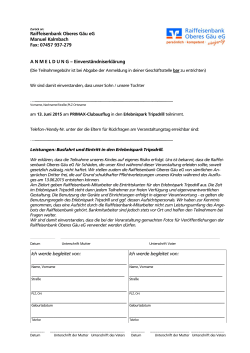 Raiffeisenbank Oberes Gäu eG Manuel Kalmbach Fax: 07457 937