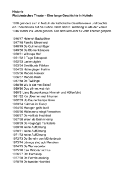 Historie aller gespielten Theaterst&uuml;cke
