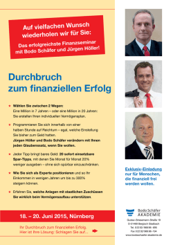 Durchbruch zum finanziellen Erfolg