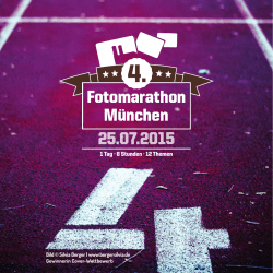 Teilnehmer-Broschüre Fotomarathon München 2015
